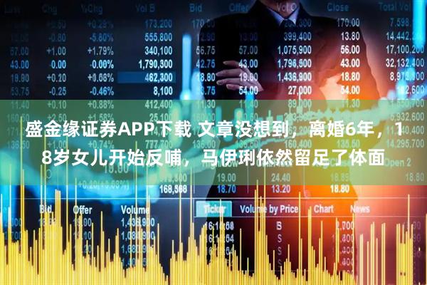 盛金缘证券APP下载 文章没想到，离婚6年，18岁女儿开始反哺，马伊琍依然留足了体面